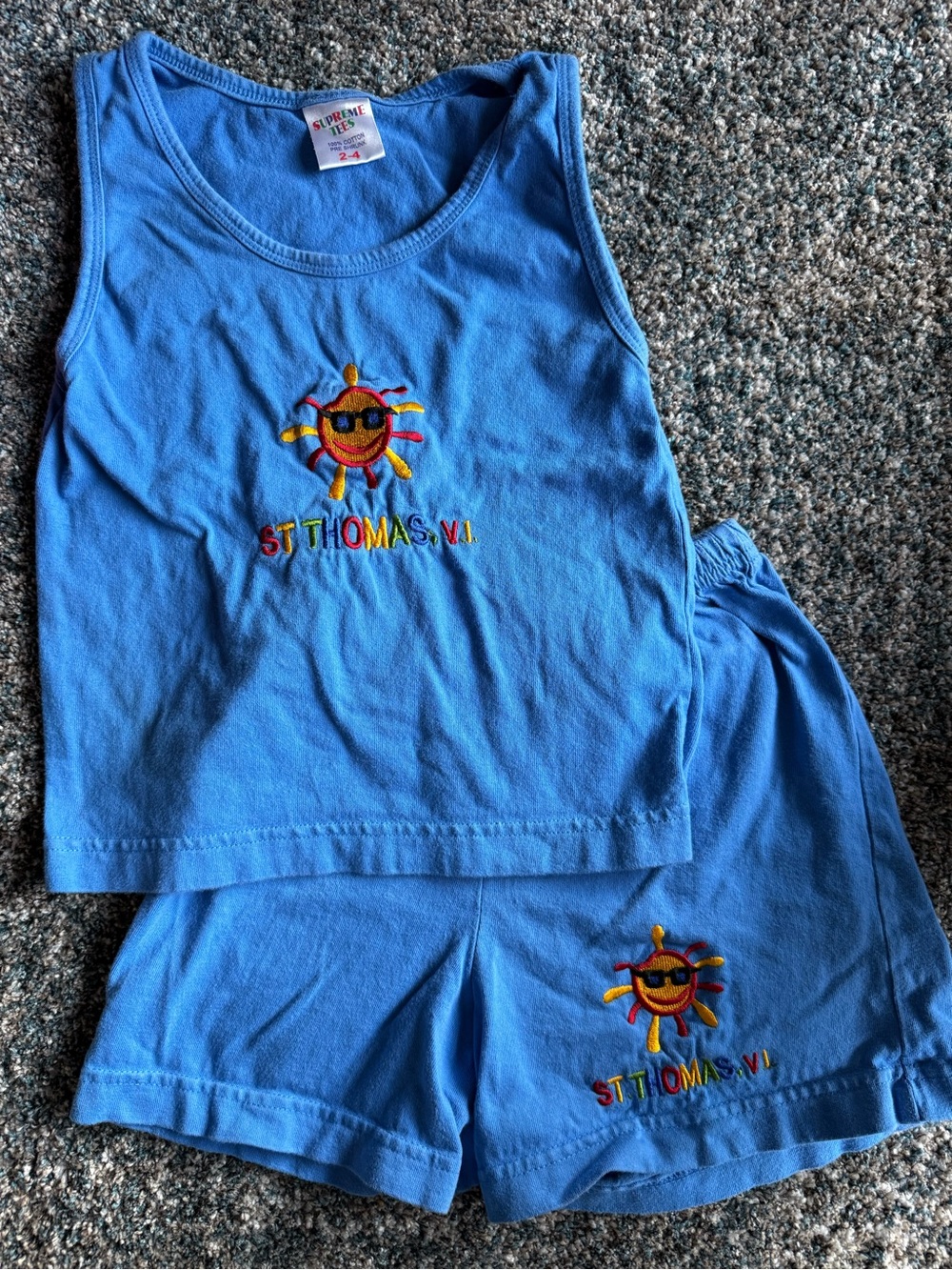 Vintage St Thomas matching boys set size 2-4